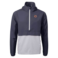Chicago Bears Cutter & Buck Charter Eco Recycled Anorak Half-Zip Jacket Blue - NFL