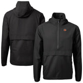 Cincinnati Bengals Cutter & Buck Charter Eco Recycled Anorak Half-Zip Jacket Black - NFL