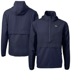 Denver Broncos Cutter & Buck Charter Eco Recycled Anorak Half-Zip Jacket Blue - NFL
