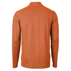 Chicago Bears Cutter & Buck Virtue Eco Pique Micro Stripe Recycled Quarter-Zip Pullover Top Orange/Navy - NFL