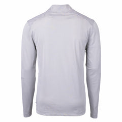 Detroit Lions Cutter & Buck Virtue Eco Pique Micro Stripe Recycled Quarter-Zip Pullover Top Gray/White - NFL