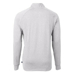 Carolina Panthers Cutter & Buck Adapt Eco Knit Quarter-Zip Pullover Top Heather Gray - NFL