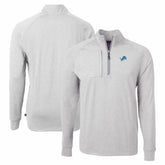 Detroit Lions Cutter & Buck Adapt Eco Knit Quarter-Zip Pullover Top Heather Gray - NFL