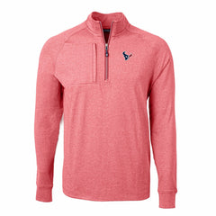Houston Texans Cutter & Buck Adapt Eco Knit Quarter-Zip Pullover Top Heather Red - NFL