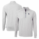 Houston Texans Cutter & Buck Adapt Eco Knit Quarter-Zip Pullover Top Heather Gray - NFL