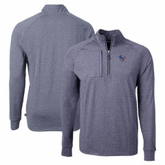 Houston Texans Cutter & Buck Adapt Eco Knit Quarter-Zip Pullover Top Heather Navy - NFL