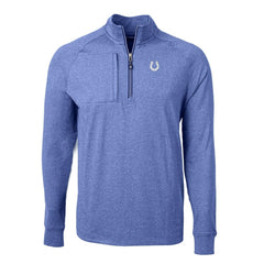 Indianapolis Colts Cutter & Buck Adapt Eco Knit Quarter-Zip Pullover Top Royal - NFL