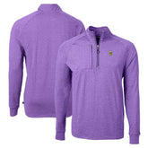 Minnesota Vikings Cutter & Buck Adapt Eco Knit Quarter-Zip Pullover Top Heather Purple - NFL