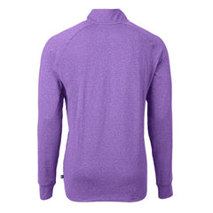 Minnesota Vikings Cutter & Buck Adapt Eco Knit Quarter-Zip Pullover Top Heather Purple - NFL