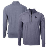 Minnesota Vikings Cutter & Buck Adapt Eco Knit Quarter-Zip Pullover Top Heather Navy - NFL