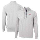 Tampa Bay Buccaneers Cutter & Buck Adapt Eco Knit Quarter-Zip Pullover Top Heather Gray - NFL