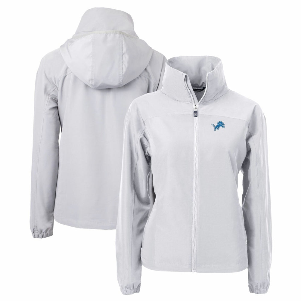 Detroit Lions Cutter & Buck Women's Charter Eco Recycled Full-Zip Jacket Gray - NFL