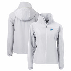 Detroit Lions Cutter & Buck Women's Charter Eco Recycled Full-Zip Jacket Gray - NFL