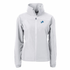 Detroit Lions Cutter & Buck Women's Charter Eco Recycled Full-Zip Jacket Gray - NFL