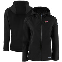 Buffalo Bills Cutter & Buck Women's Evoke Eco Softshell Recycled Full-Zip Hooded Jacket Black - NFL