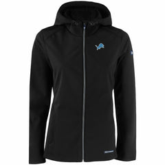 Detroit Lions Cutter & Buck Women's Evoke Eco Softshell Recycled Full-Zip Hooded Jacket Black - NFL