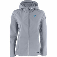 Detroit Lions Cutter & Buck Women's Evoke Eco Softshell Recycled Full-Zip Hooded Jacket Gray - NFL