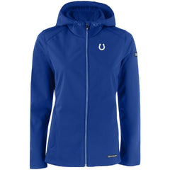Indianapolis Colts Cutter & Buck Women's Evoke Eco Softshell Recycled Full-Zip Hooded Jacket Royal - NFL