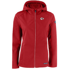 Kansas City Chiefs Cutter & Buck Women's Evoke Eco Softshell Recycled Full-Zip Hooded Jacket Red - NFL