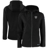 Las Vegas Raiders Cutter & Buck Women's Evoke Eco Softshell Recycled Full-Zip Hooded Jacket Black - NFL