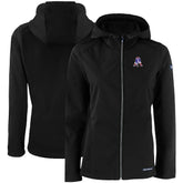 New England Patriots Cutter & Buck Women's Evoke Eco Softshell Recycled Full-Zip Hooded Jacket Black - NFL