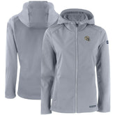 New Orleans Saints Cutter & Buck Women's Evoke Eco Softshell Recycled Full-Zip Hooded Jacket Gray - NFL