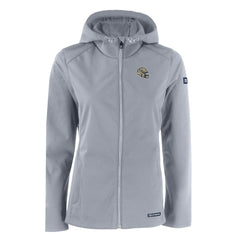 New Orleans Saints Cutter & Buck Women's Evoke Eco Softshell Recycled Full-Zip Hooded Jacket Gray - NFL