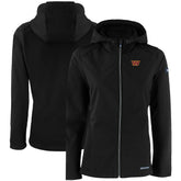 Washington Commanders Cutter & Buck Women's Evoke Eco Softshell Recycled Full-Zip Hooded Jacket Black - NFL