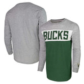 NBA - Milwaukee Bucks Unisex Loge Long Sleeve T-Shirt - Heather Gray