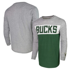 NBA - Milwaukee Bucks Unisex Loge Long Sleeve T-Shirt - Heather Gray