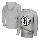 NBA - Brooklyn Nets Stadium Essentials Atrium Raglan Long Sleeve Hoodie T-Shirt - Heather Gray