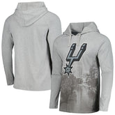 NBA - San Antonio Spurs Stadium Essentials Atrium Raglan Long Sleeve Hoodie T-Shirt - Heather Gray