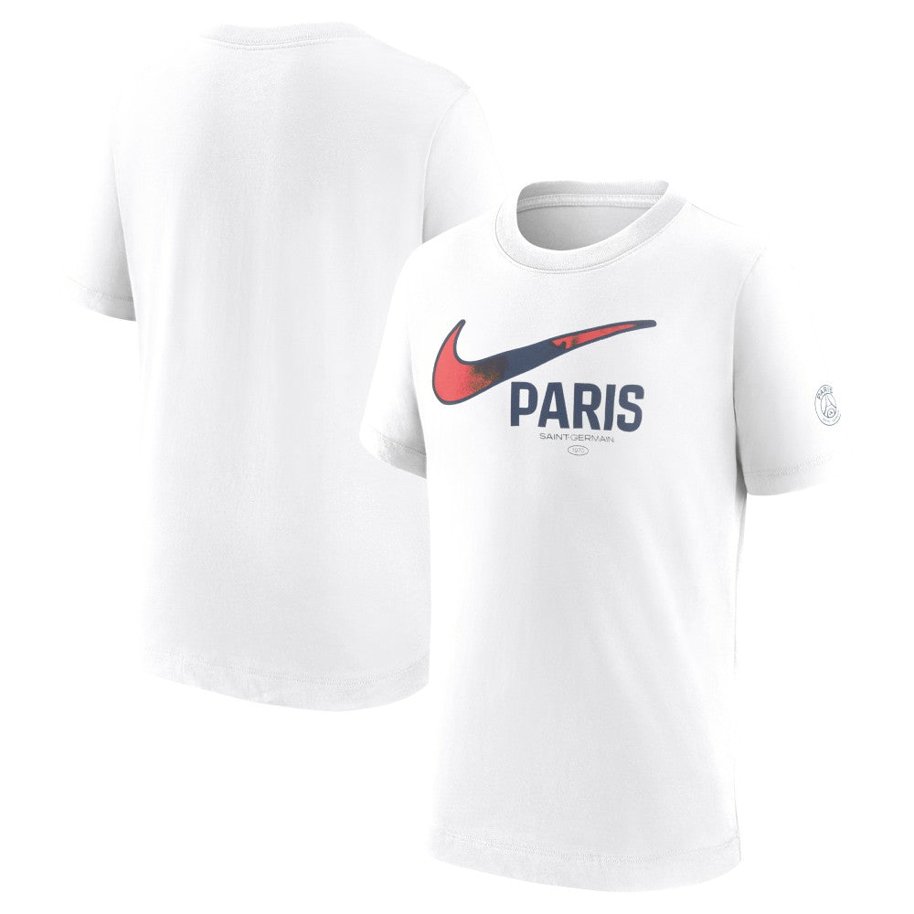 Nike Paris Saint-Germain Youth Swoosh T-Shirts - White