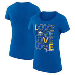 Buffalo Sabres - G-III 4Her by Carl Banks Women's Super-Slim Fit Lightweight Hockey Love T-Shirt Royal