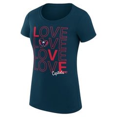 Washington Capitals G-III 4Her by Carl Banks Women's Super-Slim Fit Lightweight Hockey Love T-Shirt Navy