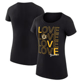 Boston Bruins G-III 4Her by Carl Banks Women's Super-Slim Fit Lightweight Hockey Love T-Shirt Black
