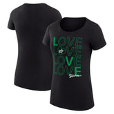 Dallas Stars - G-III 4Her by Carl Banks Women's Super-Slim Fit Lightweight Hockey Love T-Shirt Black