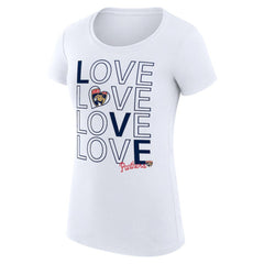 Florida Panthers - G-III 4Her by Carl Banks Women's Super-Slim Fit Lightweight Hockey Love T-Shirt White