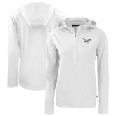 Philadelphia Eagles Cutter & Buck Women's Throwback Daybreak Eco Recycled Half-Zip Hoodie White - NFL