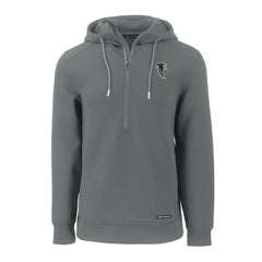 Atlanta Falcons Cutter & Buck Throwback Roam Eco Half-Zip Recycled Pullover Hoodie Gray - NFL