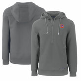 Denver Broncos Cutter & Buck Throwback Roam Eco Half-Zip Recycled Pullover Hoodie Gray - NFL