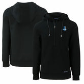 Detroit Lions Cutter & Buck Throwback Roam Eco Half-Zip Recycled Pullover Hoodie Black - NFL