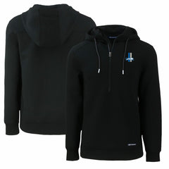 Detroit Lions Cutter & Buck Throwback Roam Eco Half-Zip Recycled Pullover Hoodie Black - NFL