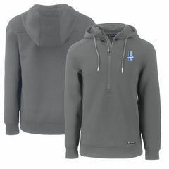 Detroit Lions Cutter & Buck Throwback Roam Eco Half-Zip Recycled Pullover Hoodie Gray - NFL