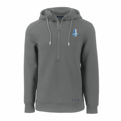 Detroit Lions Cutter & Buck Throwback Roam Eco Half-Zip Recycled Pullover Hoodie Gray - NFL