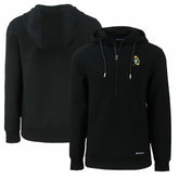 Green Bay Packers Cutter & Buck Throwback Roam Eco Half-Zip Recycled Pullover Hoodie Black - NFL