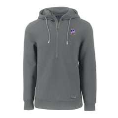 New England Patriots Cutter & Buck Throwback Roam Eco Half-Zip Recycled Pullover Hoodie Gray - NFL