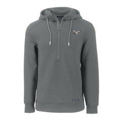 Philadelphia Eagles Cutter & Buck Throwback Roam Eco Half-Zip Recycled Pullover Hoodie Gray - NFL