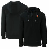 Tampa Bay Buccaneers Cutter & Buck Throwback Roam Eco Half-Zip Recycled Pullover Hoodie Black - NFL