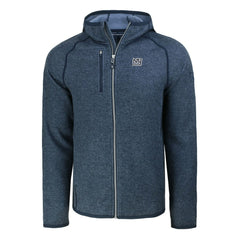 New York Giants Cutter & Buck Throwback Mainsail Sweater-Knit Full-Zip Hoodie Heather Navy - NFL